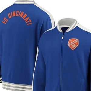 FC Cincinnati Mens Blue Varsity Arc Long Jacket